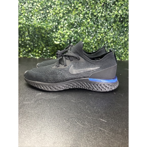 Nike Shoes - Nike Epic React FlyKnit Sneakers Women Size 9 Black Racer Blue AQ0070-004 Shoes